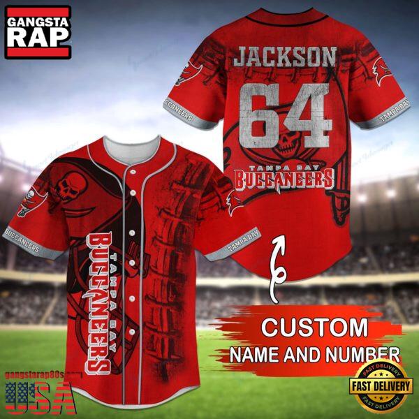 NFL Tampa Bay Buccaneers Custom Name Number Name Number Baseball Jersey Shirt NFL Tampa Bay Buccaneers Custom Name Number Name Number Baseball Jersey Shirt