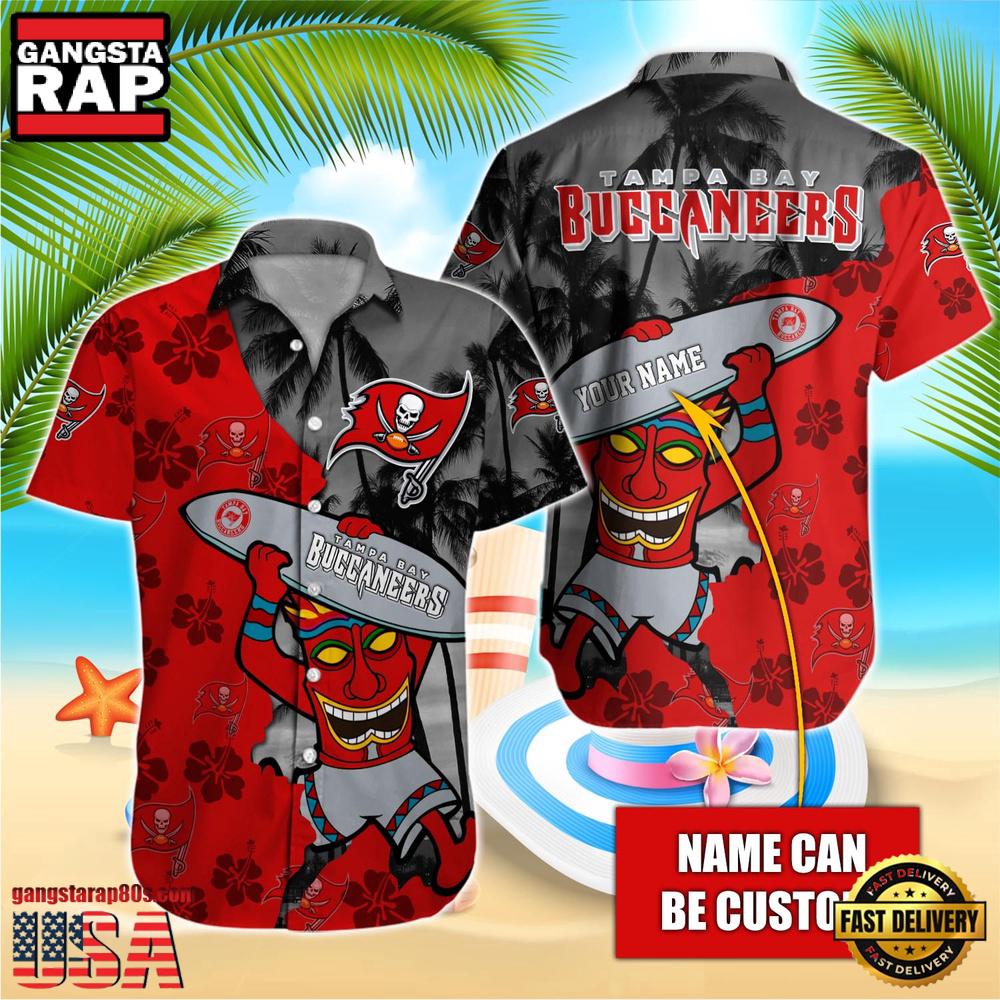 NFL Tampa Bay Buccaneers Retro Custom Name Hawaiian Shirts