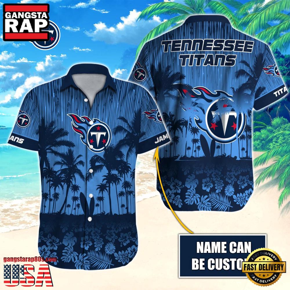 NFL Tennessee Titans Vintage Style Custom Name Hawaiian Shirt