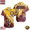 NFL Washington Commanders Football American Flag Mascot Custom Name Hawaiian Shirt