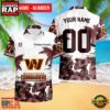 NFL Washington Commanders Hibiscus Flower Custom Name Hawaiian Shirt