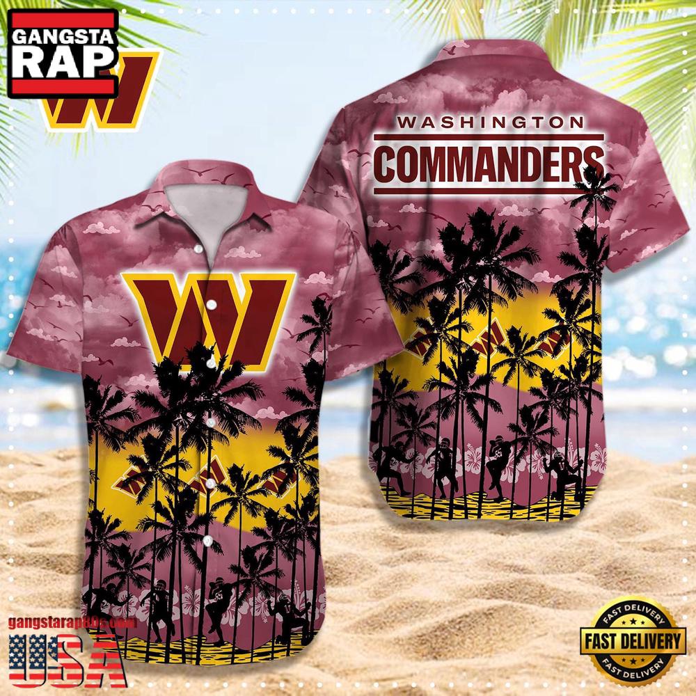NFL Washington Commanders Logo Team Vintage Hawaiian Shirt