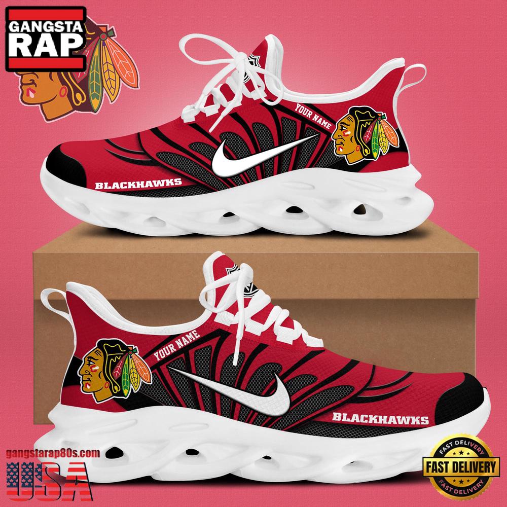 NHL Custom NameChicago Blackhawks New Design 2025 Max Soul Shoes Running Sneakers NHL Custom NameChicago Blackhawks New Design 2025 Max Soul Shoes Running Sneakers