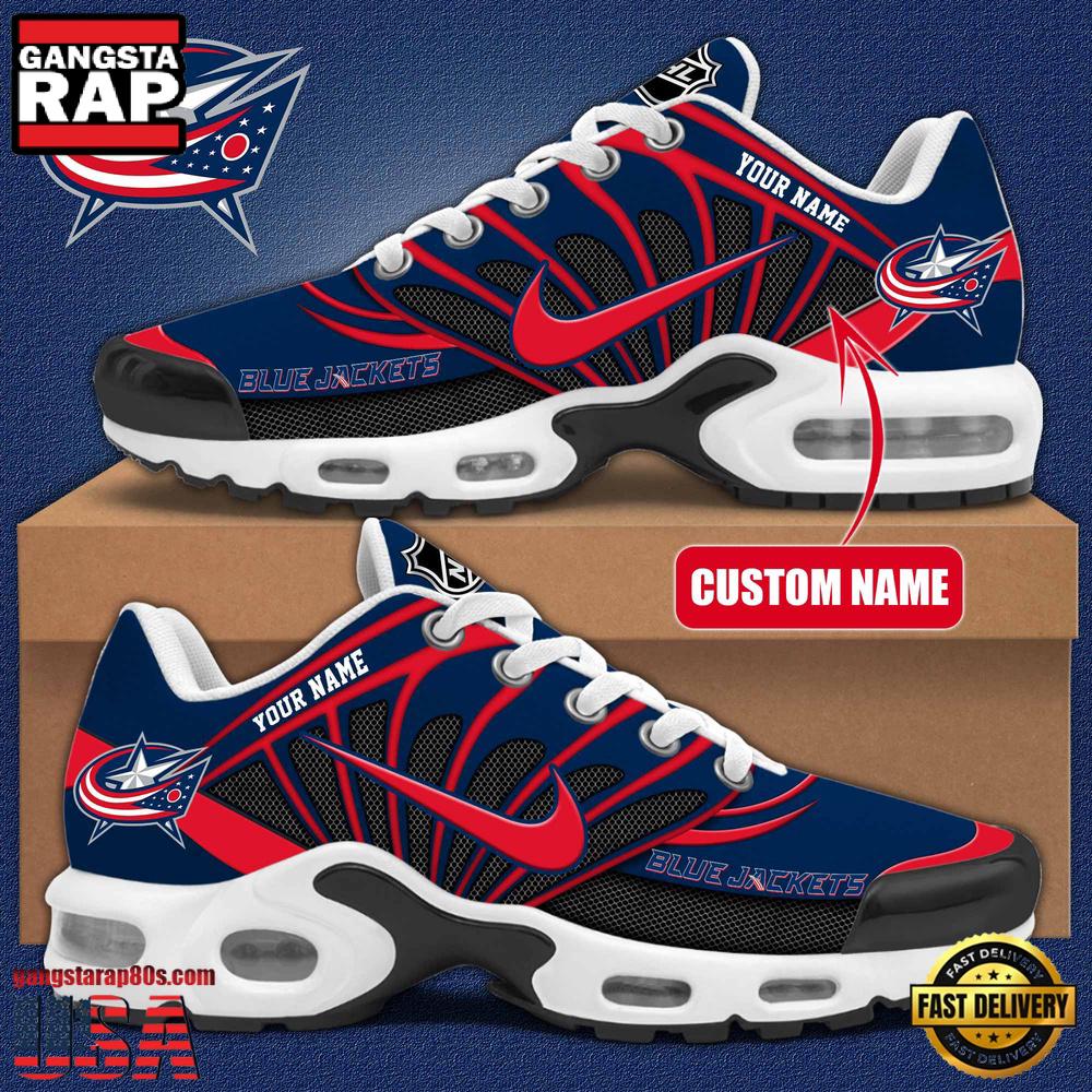 NHL Columbus Blue Jackets Hockey Logo Custom Name Air Max Plus Shoes