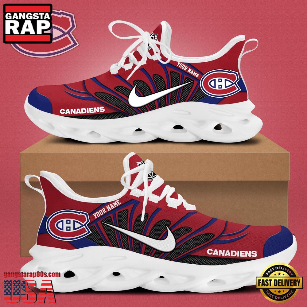 NHL Montreal Canadiens Hockey Logo Custom Name Max Soul Shoes