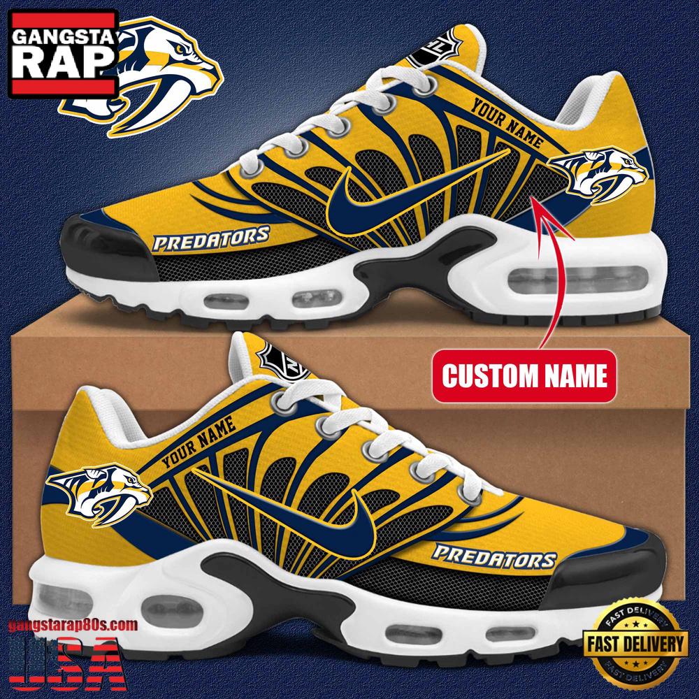 NHL Nashville Predators Hockey Logo Custom Name Air Max Plus Shoes