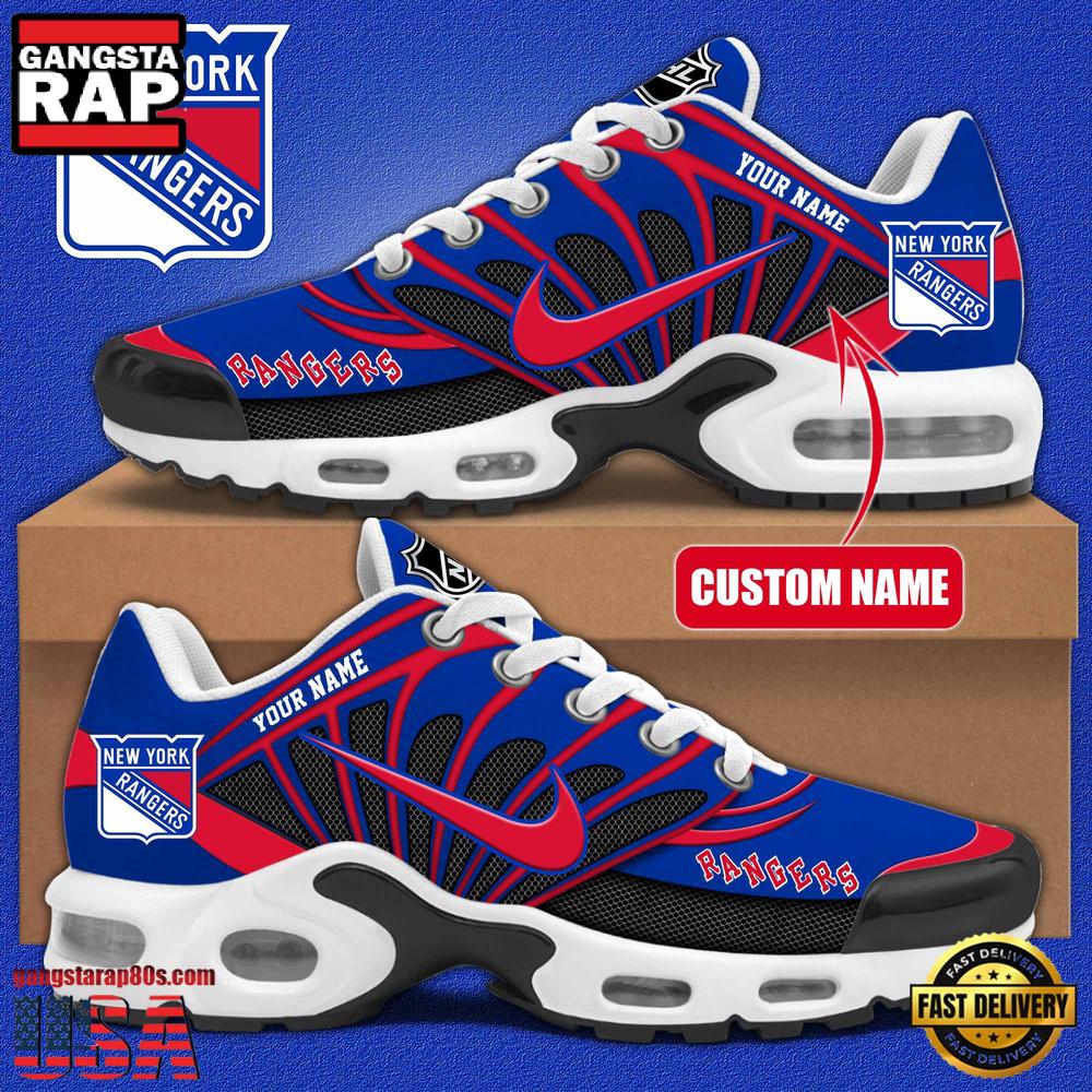 NHL New York Rangers Hockey Logo Custom Name Air Max Plus Shoes