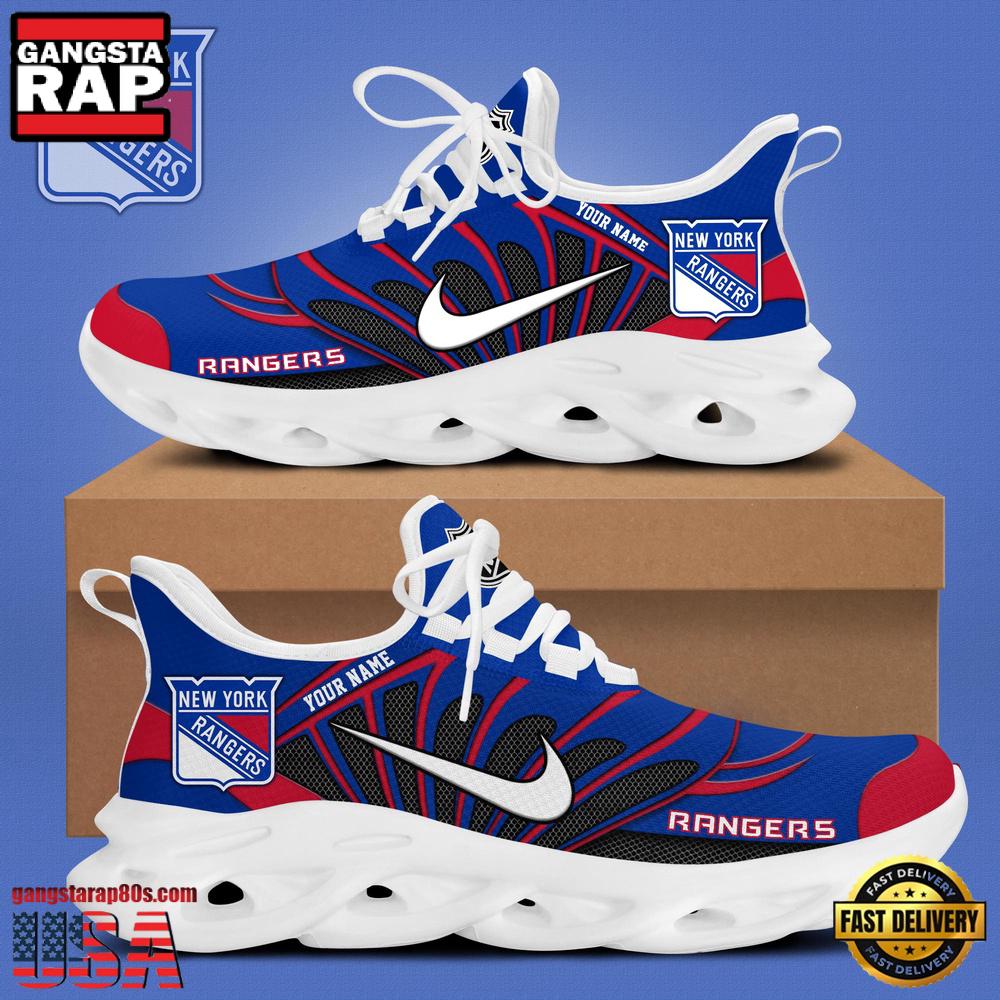 NHL New York Rangers Hockey Logo Custom Name Max Soul Shoes
