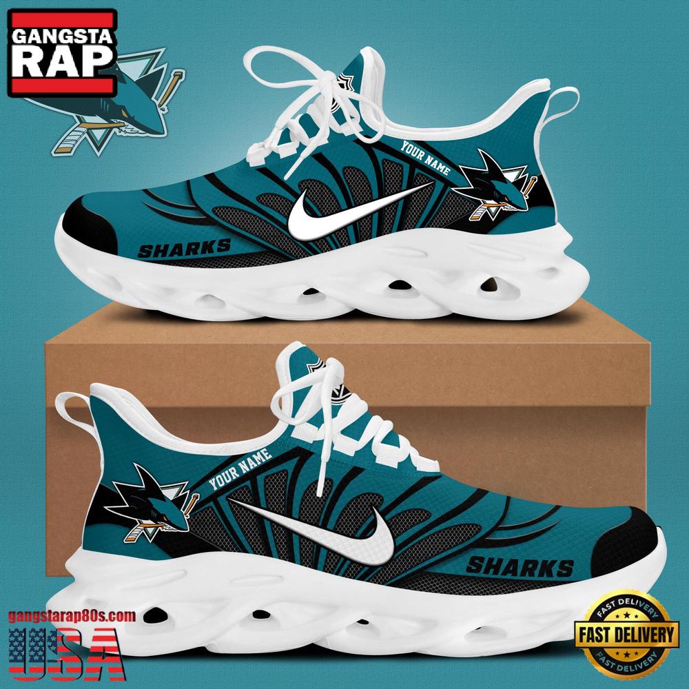 NHL Custom NameSan Jose Sharks New Design 2025 Max Soul Shoes Running Sneakers NHL Custom NameSan Jose Sharks New Design 2025 Max Soul Shoes Running Sneakers