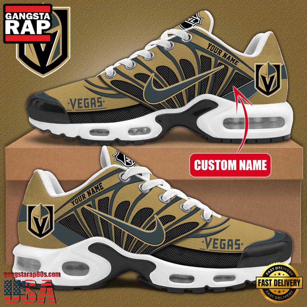 NHL Vegas Golden Knights Hockey Logo Custom Name Air Max Plus Shoes