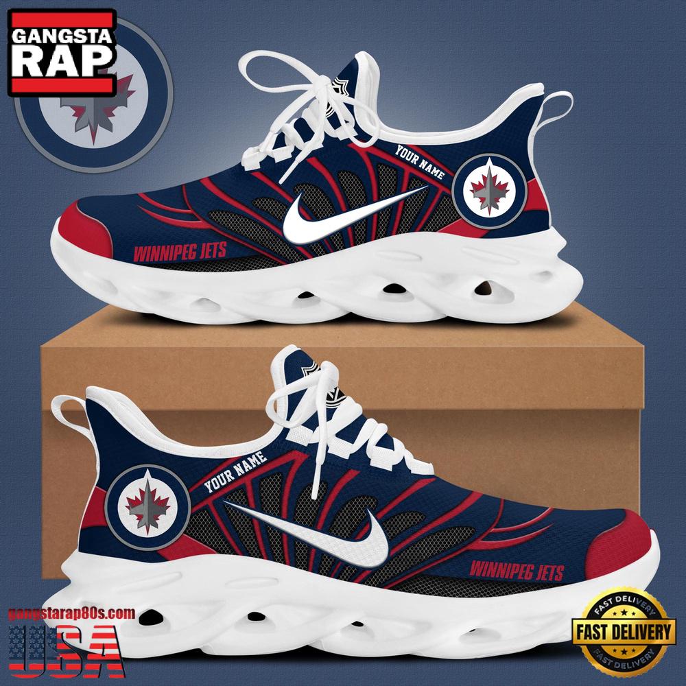 NHL Winnipeg Jets Hockey Logo Custom Name Max Soul Shoes