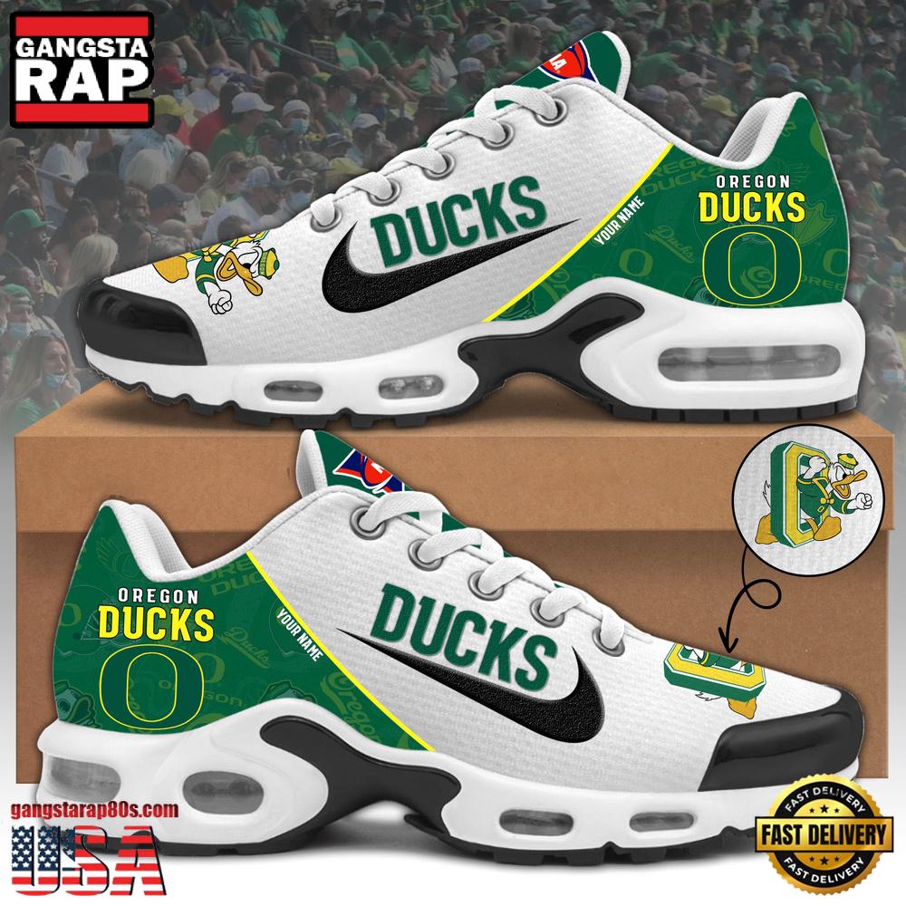 NCAA Custom Name Oregon Ducks Football Mascot Symbol Air Max Plus Shoes Running Sneakers NCAA Custom Name Oregon Ducks Football Mascot Symbol Air Max Plus Shoes Running Sneakers
