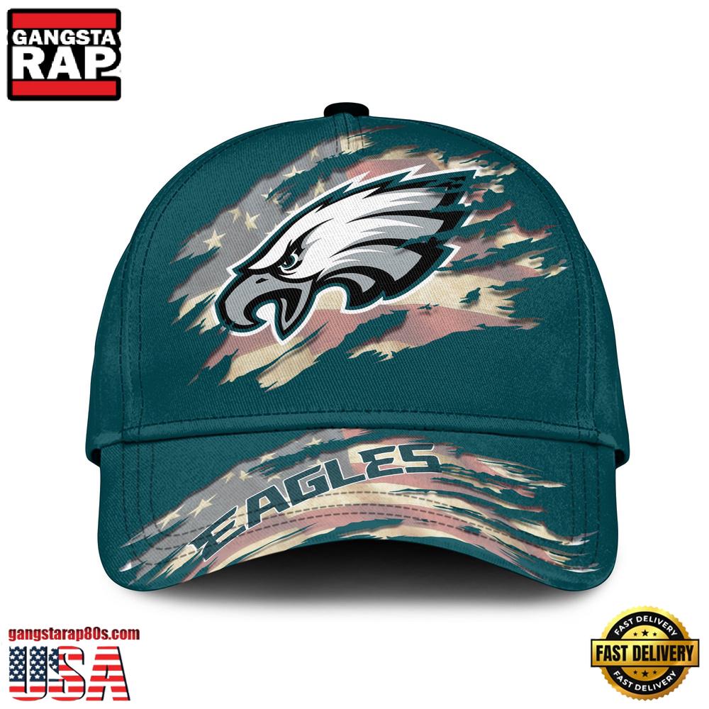 Philadelphia Eagles American Flag Baseball Cap