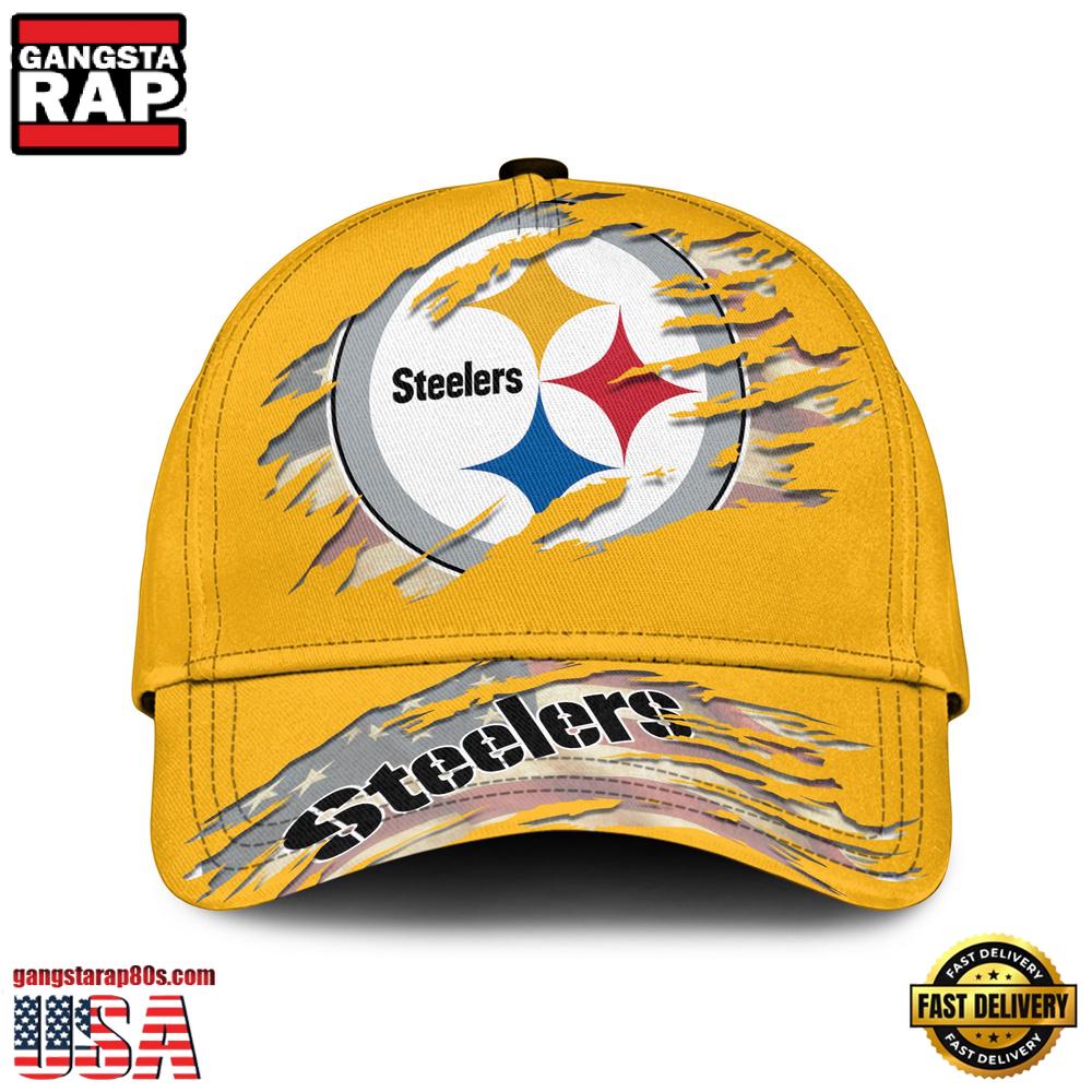 Pittsburgh Steelers American Flag Baseball Cap