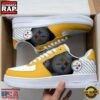 NFL Pittsburgh Steelers Basic Pattern Football New Design Air Force 1 Running Sneakers Shoes 3 Pittsburgh Steelers Basic Pattern Football NFL Team Air Force 1 Shoes