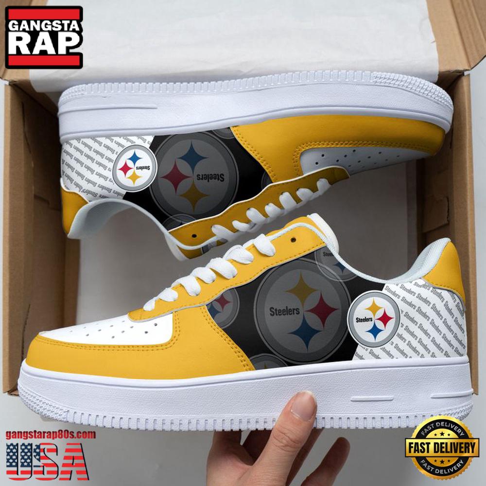Pittsburgh Steelers Basic Pattern Football NFL Team Air Force 1 Shoes