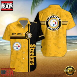 Pittsburgh Steelers NFL Logo Pattern Custom Hawaiian Shirt