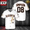 San Francisco Giants MLB Simpson Baseball Jersey - MLB Fan Gifts 2 San Francisco Giants MLB Simpson Baseball Jersey