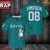 Seattle Mariners MLB Simpson Baseball Jersey