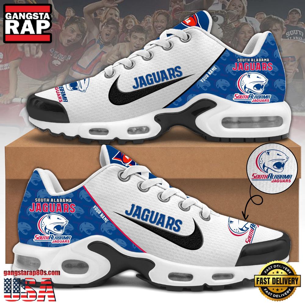NCAA Custom Name South Alabama Football Mascot Symbol Air Max Plus Shoes Running Sneakers NCAA Custom Name South Alabama Football Mascot Symbol Air Max Plus Shoes Running Sneakers