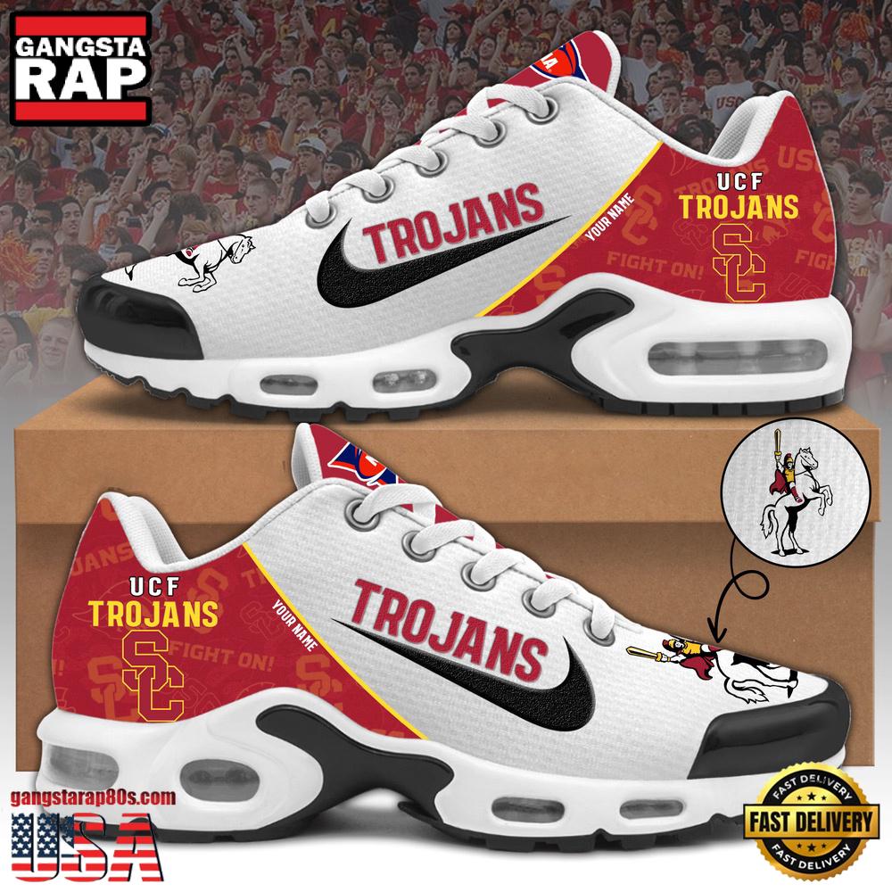 NCAA Custom Name Southern California Trojans Football Mascot Symbol Air Max Plus Shoes Running Sneakers NCAA Custom Name Southern California Trojans Football Mascot Symbol Air Max Plus Shoes Running Sneakers
