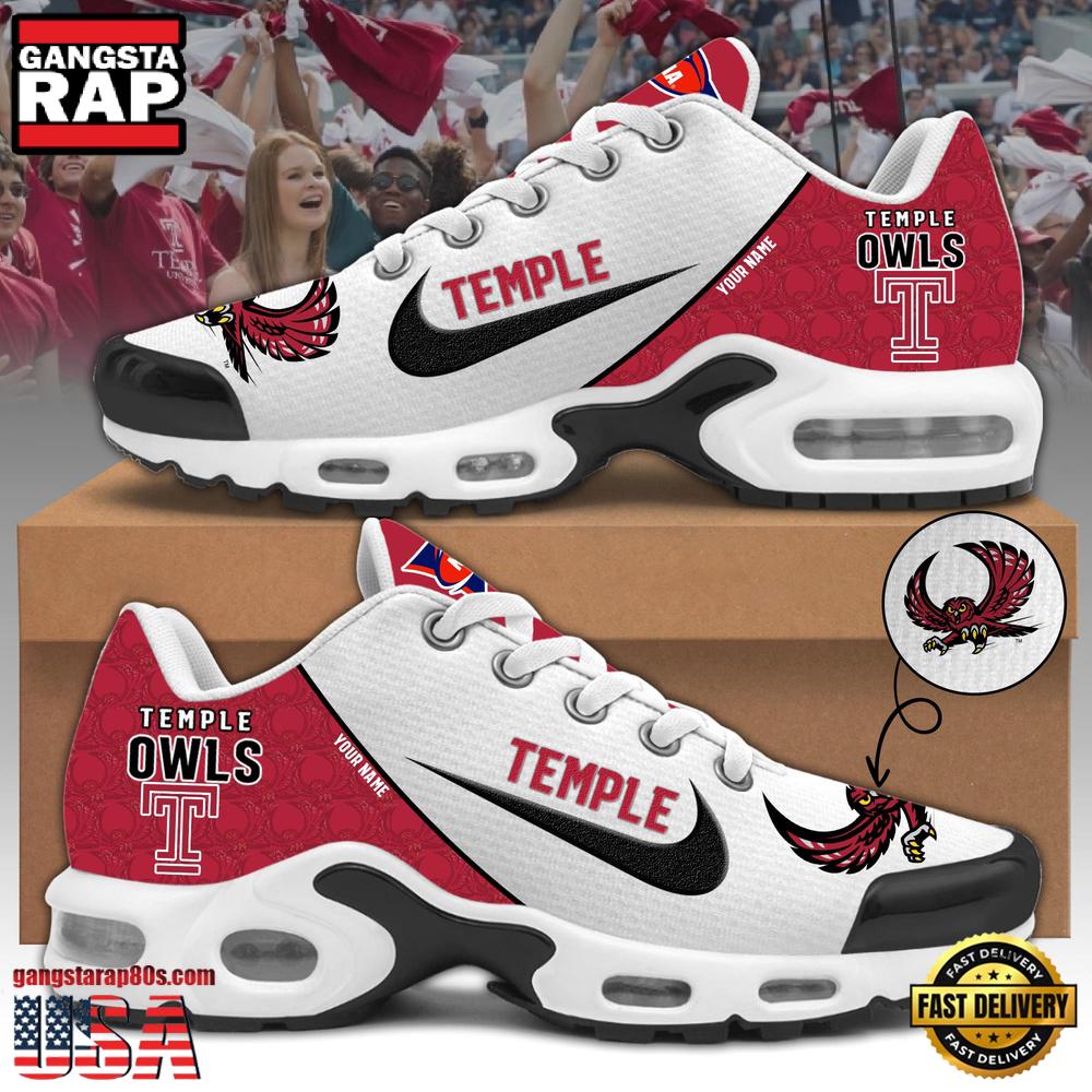 Temple Owls Football Mascot Symbol Custom Air Max Plus Shoes
