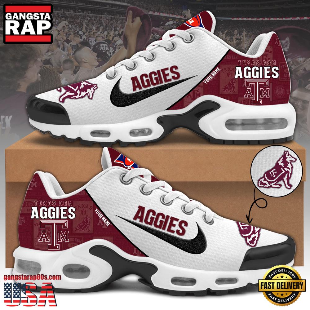 Texas A&Ampm Aggies Football Mascot Symbol Custom Air Max Plus Shoes