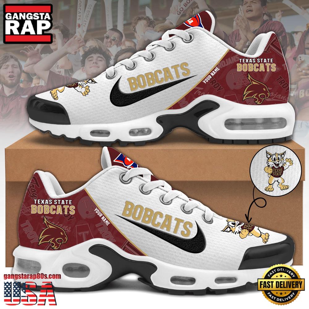 Texas State Bobcats Football Mascot Symbol Custom Air Max Plus Shoes