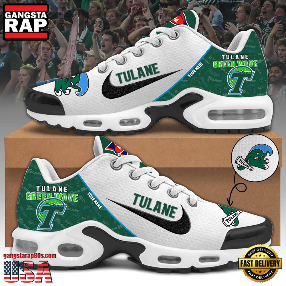 Tulane Green Wave Football Mascot Symbol Custom Air Max Plus Shoes