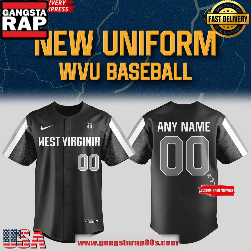 Uniform West Virginia University 2025 New Design Coal Rush Baseball Jersey