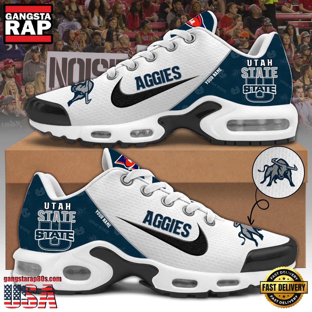Utah State Aggies Football Mascot Symbol Custom Air Max Plus Shoes