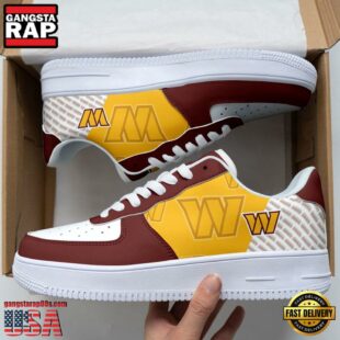 Washington Commanders Basic Pattern Football NFL Team Air Force 1 Shoes