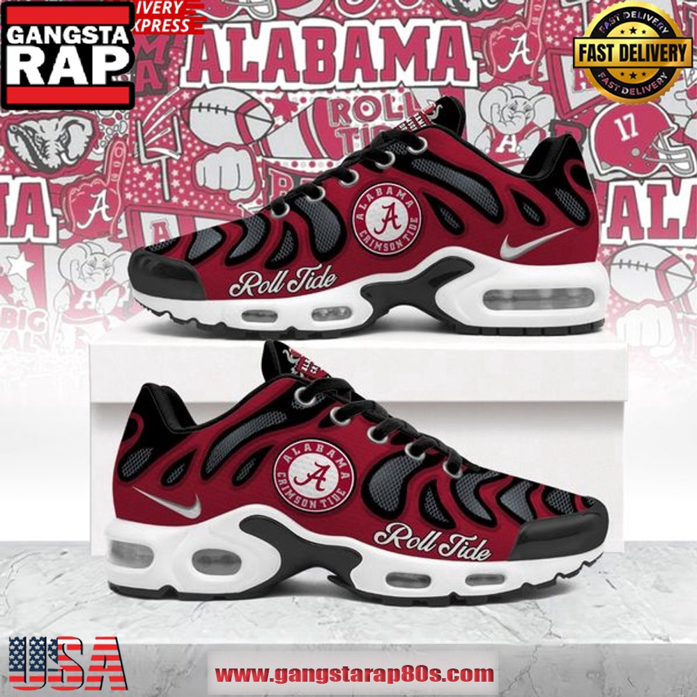 Alabama Crimson Tide Roll Tide Air Max Plus Shoes Running Sneakers Alabama Crimson Tide Roll Tide Air Max Plus Shoes Running Sneakers