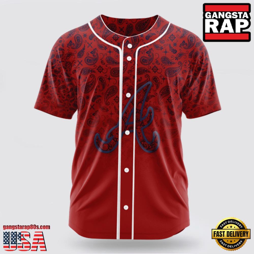 Atlanta Braves Paisley Pattern MLB Baseball Jersey