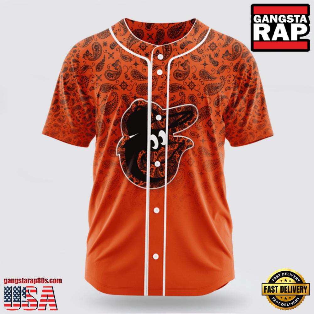 Baltimore Orioles Paisley Pattern MLB Baseball Jersey
