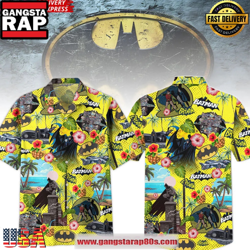 Batman Comic Vibes Tropical Hawaiian Shirt