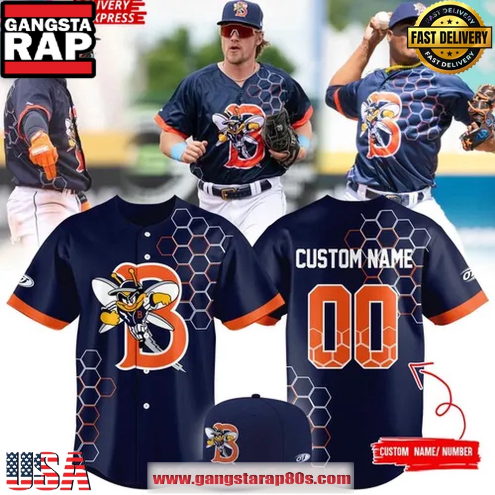 Binghamton Rumble Ponies B-Mets Night On-Field Baseball Jersey Shirt Binghamton Rumble Ponies B-Mets Night On-Field Baseball Jersey Shirt