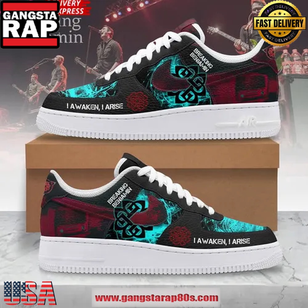 Breaking Benjamin Limited Edition Air Force 1 Sneakers Shoes Breaking Benjamin Limited Edition Air Force 1 Sneakers Shoes