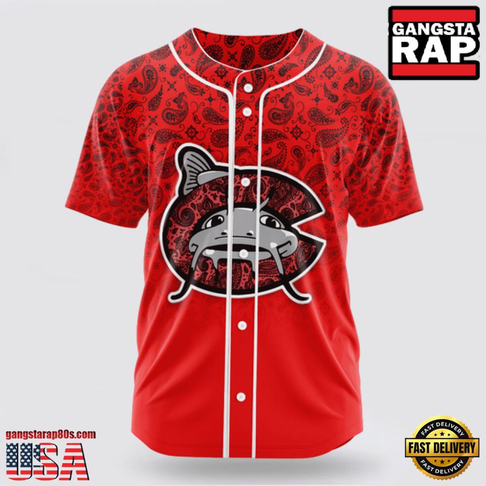 Carolina Mudcats Paisley Pattern MLB Baseball Jersey