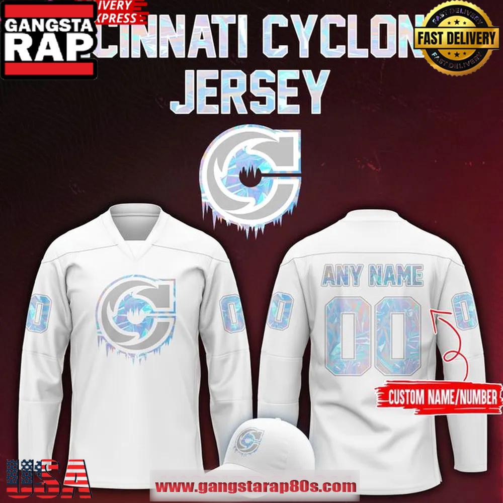 Cincinnati Cyclones Ice-Blue Special Edition Hockey Jersey Cincinnati Cyclones Ice-Blue Special Edition Hockey Jersey