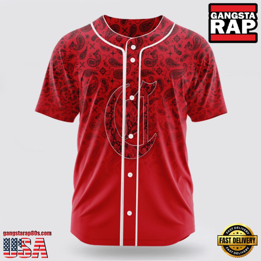 MLB Cincinnati Reds Paisley Pattern Baseball Jersey MLB Cincinnati Reds Paisley Pattern Baseball Jersey