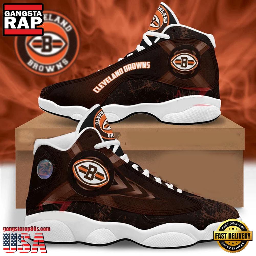 Cleveland Browns NFL Air Jordan 13 Shoes For Fans