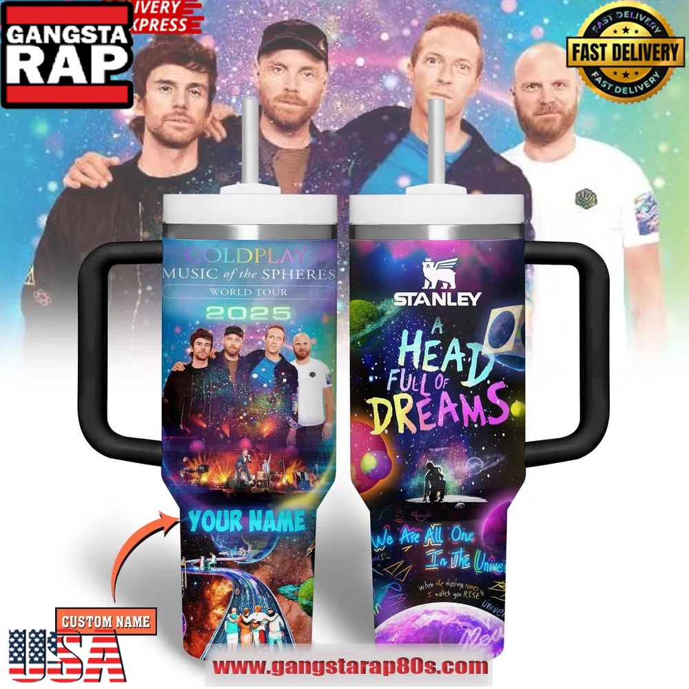 Coldplay Music of the Spheres 2025 Custom Stanley Tumbler 40oz