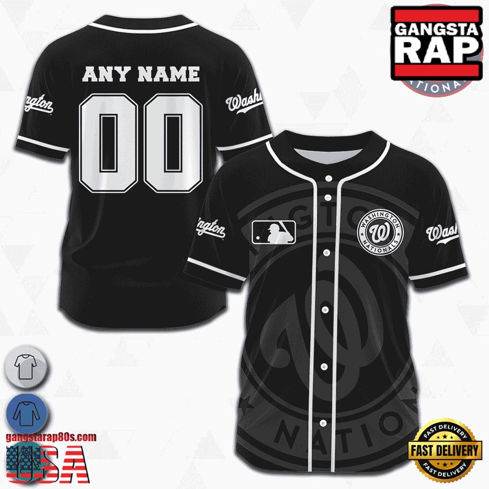 MLB Custom Name Number Washington Nationals Team Logo Design Baseball Jersey MLB Custom Name Number Washington Nationals Team Logo Design Baseball Jersey