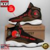 NFL Custom Name Cleveland Browns New Design Air Jordan 13 Running Sneakers For Men Women 3 Custom Name Cleveland Browns NFL Air Jordan 13 For Men Women
