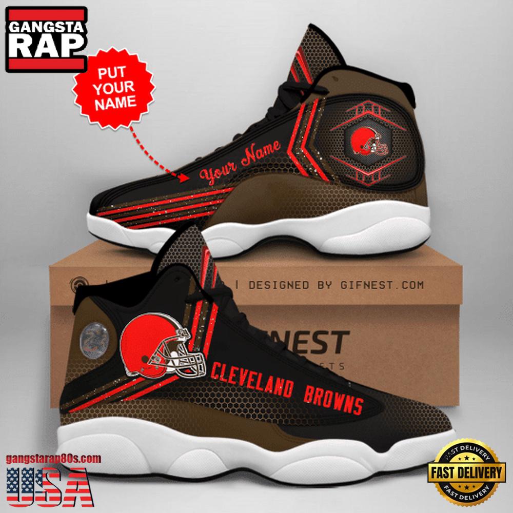 Custom Name Cleveland Browns NFL Air Jordan 13 For Men Women