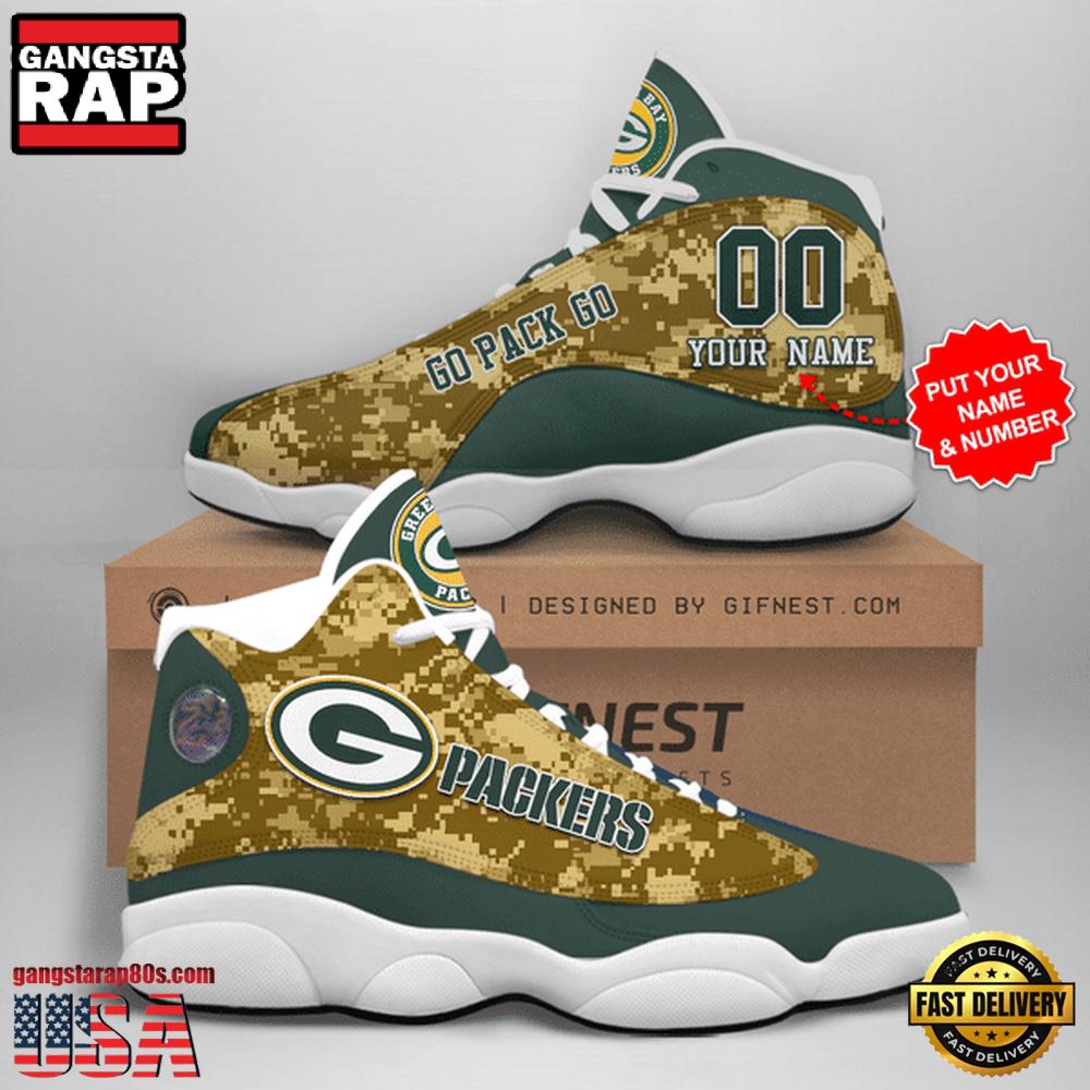 Custom Name Green Bay Packers NFL Air Jordan 13 For Men Women