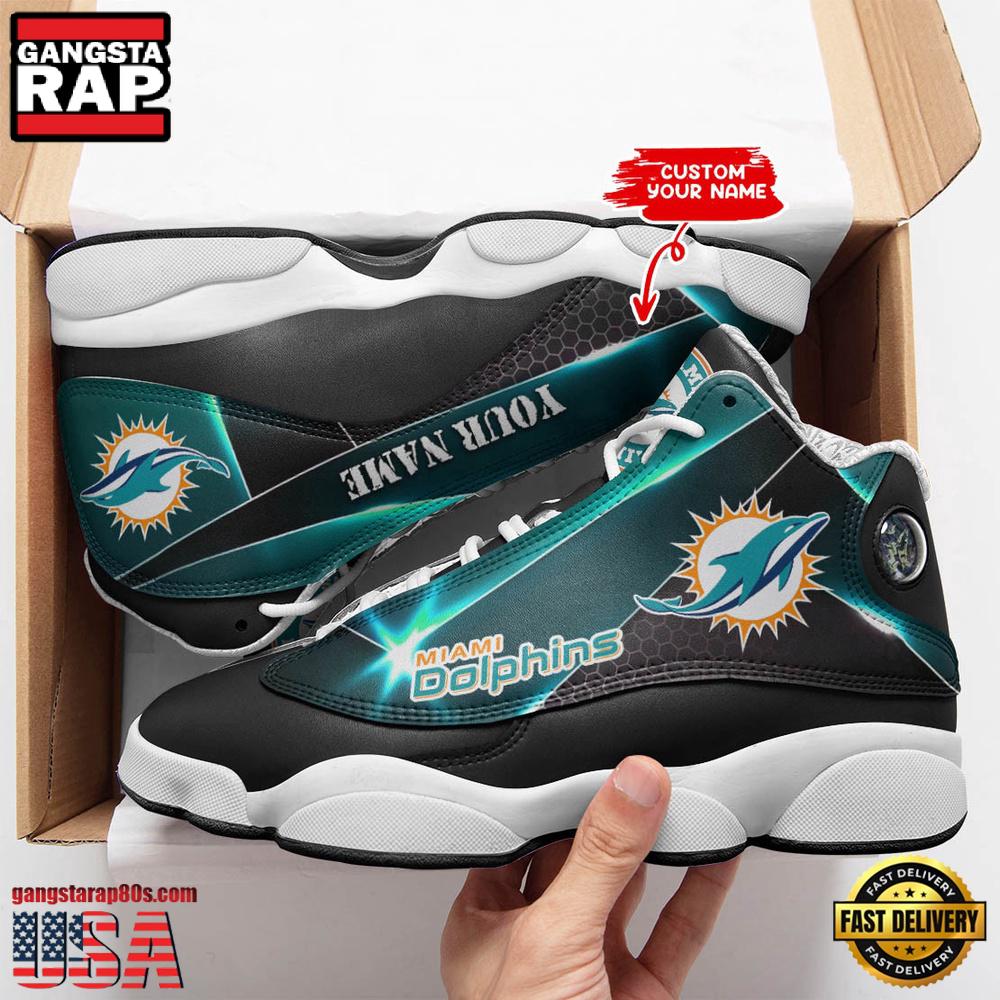 Custom Name Miami Dolphins NFL Air Jordan 13 For Men Women