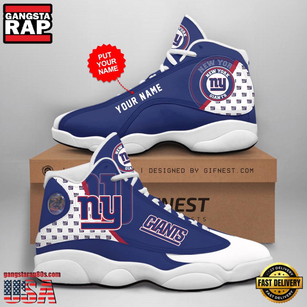 Custom Name New York Giants NFL Air Jordan 13 For Men Women