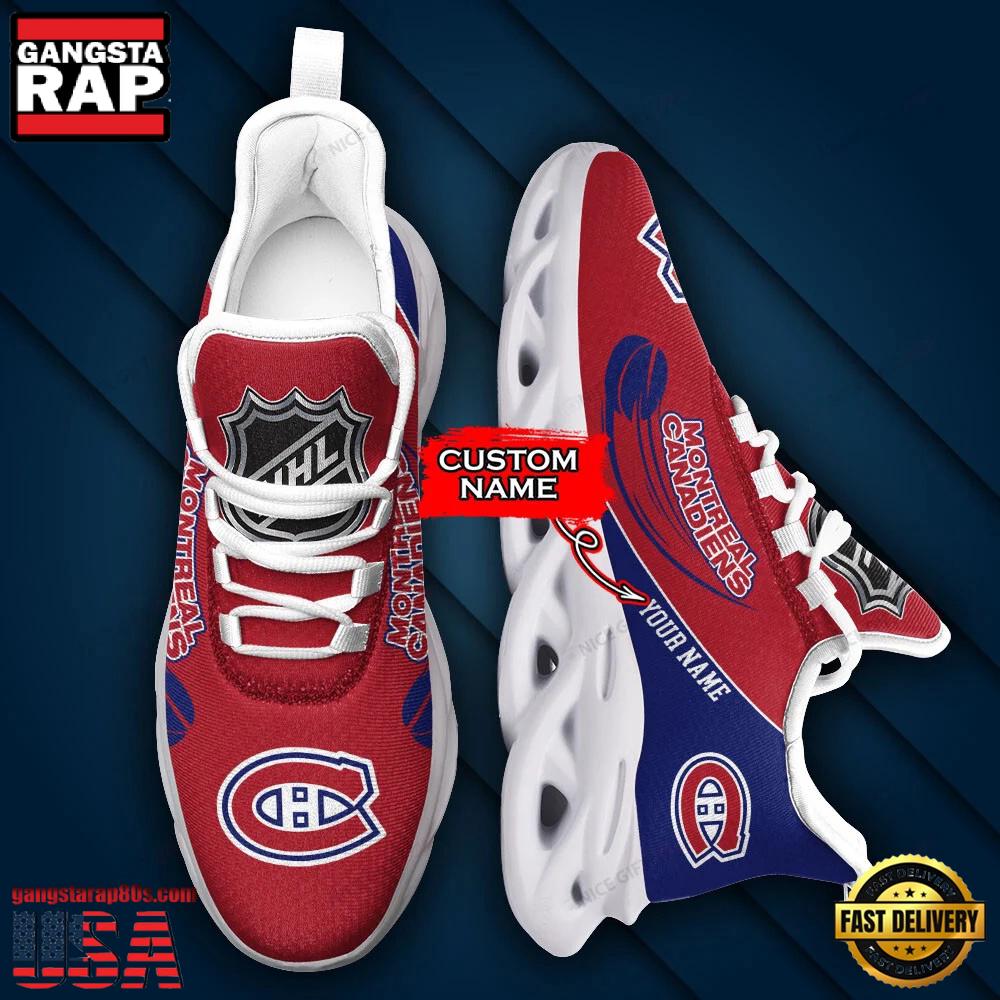 Custom Name NHL Montreal Canadiens Team Sport Max Soul Shoes